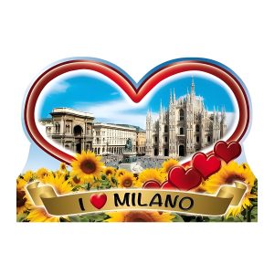 Cartoline souvenir personalizzate - 12 × 17 cm brillantinata e fustellata