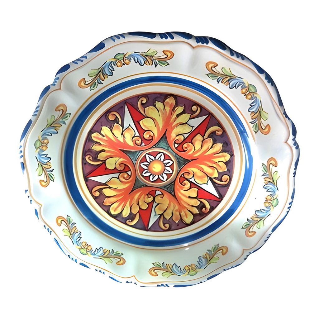 Piatto barocco in ceramica