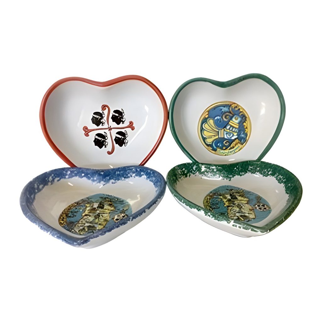 Posacenere cuore in ceramica