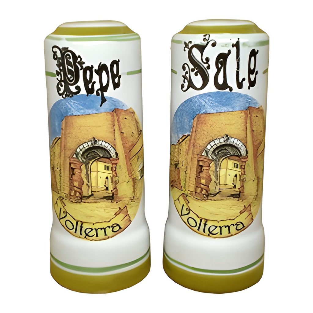 Sale e pepe a torre in ceramica