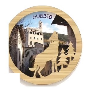 Calamite in legno - MDF3-BT01 Tonda animali del bosco (6 soggetti) Ø 6,9 cm