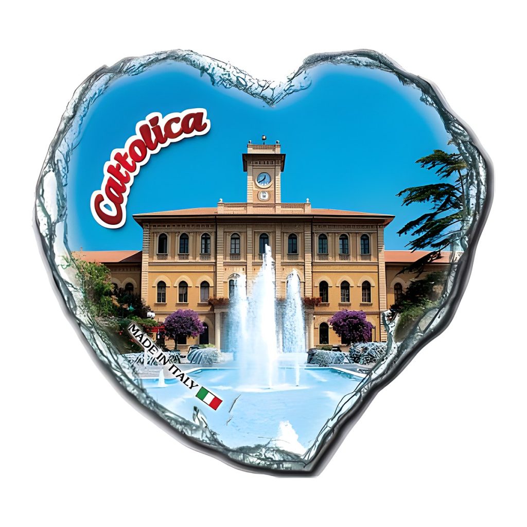 Calamita marmetto cuore frastagliato 7,5 × 6,5 cm