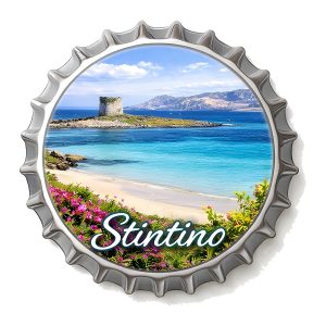Calamita in metallo a forma di tappo a corona - Stintino