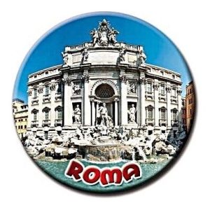 Calamita in metallo tonda - Roma
