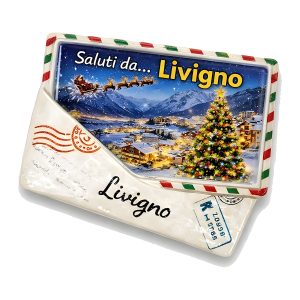 Calamita in resina busta lettera natalizia