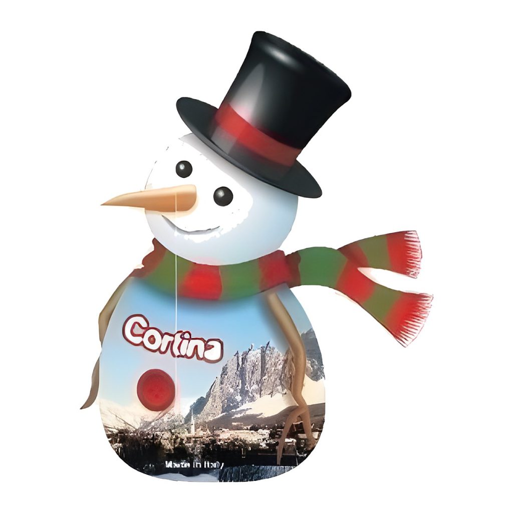 Calamita in resina pupazzo di neve