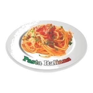 Calamita in resina piatto spaghetti