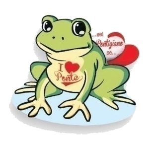 Calamita in resina rana