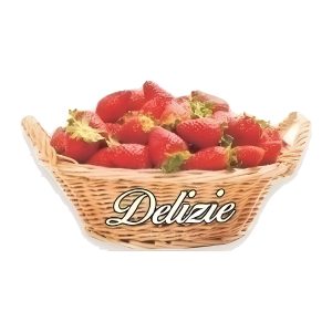 Calamita in resina cestino fragole