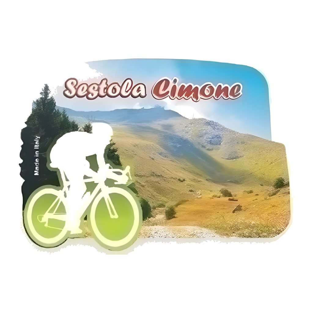 Calamita in resina bicicletta e monte rilievo