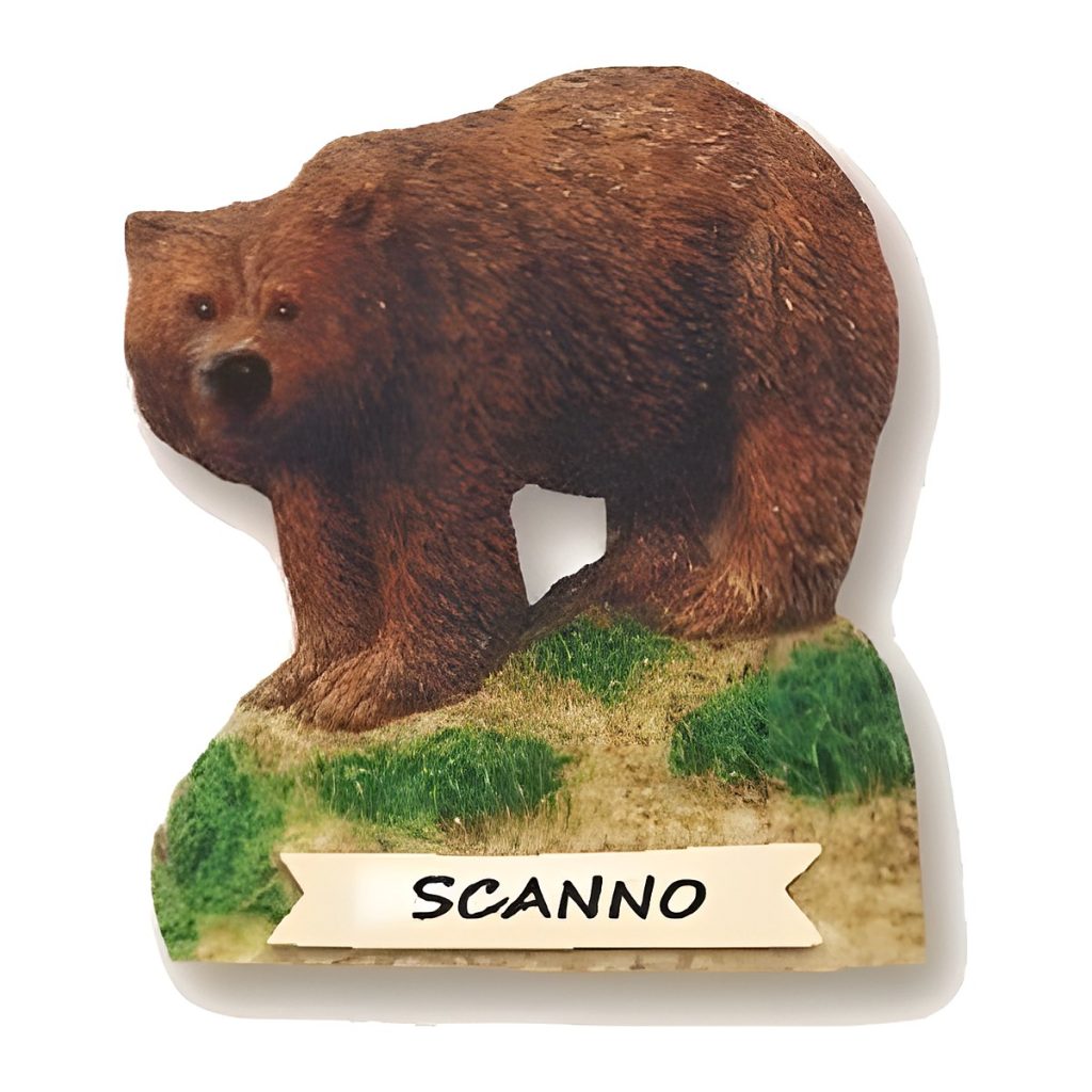 Calamita in resina orso