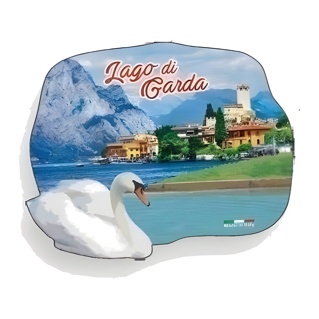 Calamita in resina cigno panorama