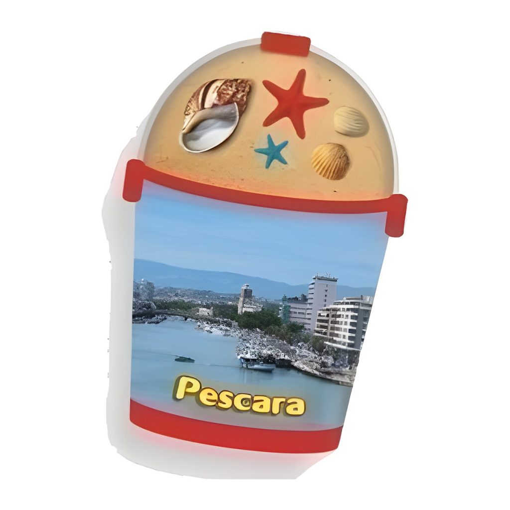 Calamita in resina secchiello mare
