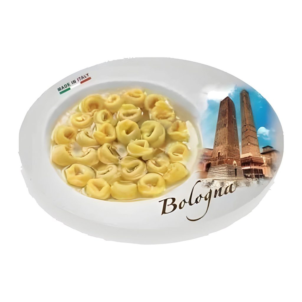 Calamita in resina piatto tortellino