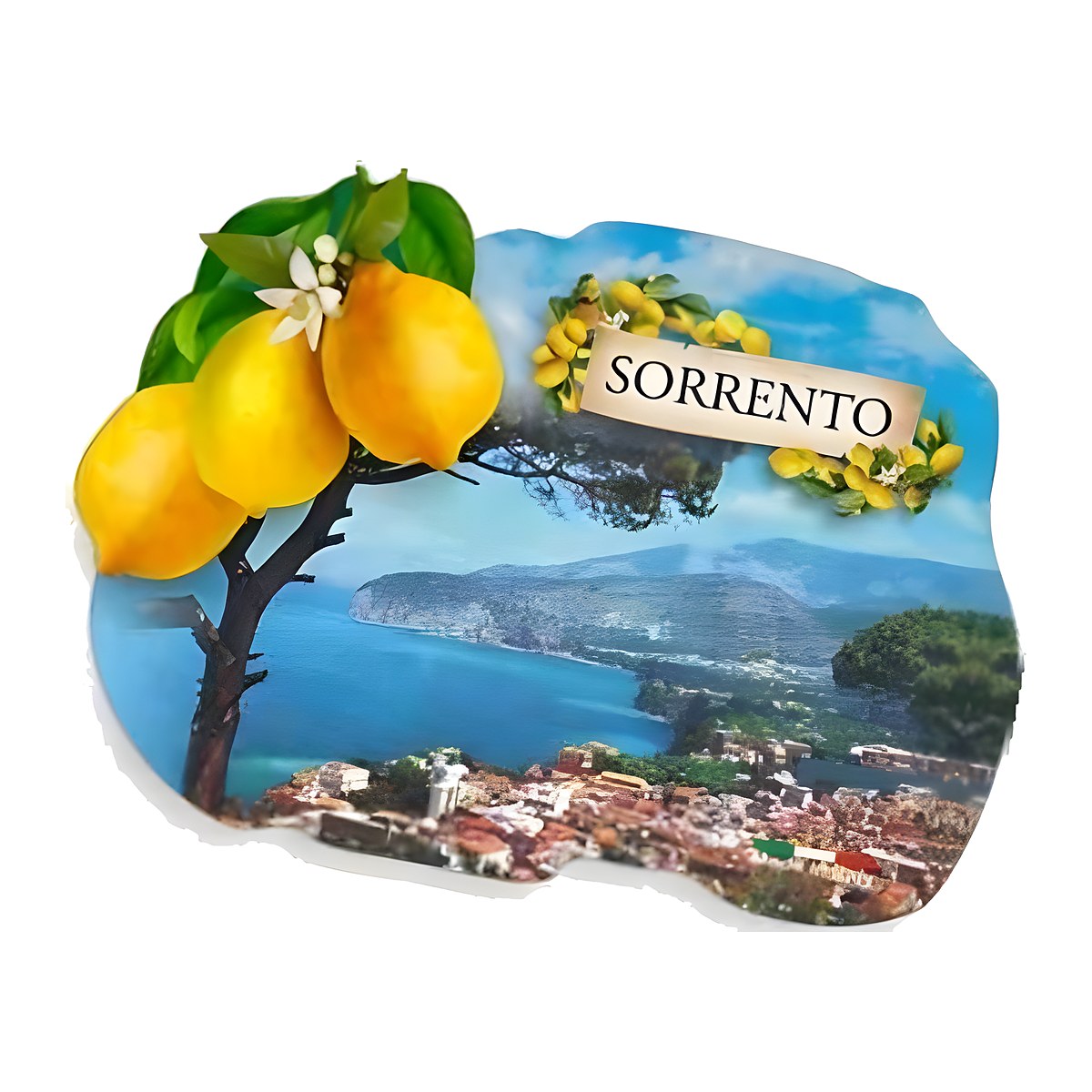 Calamita in resina limoni panorama