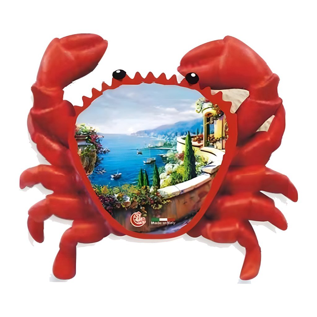 Calamita in resina granchio