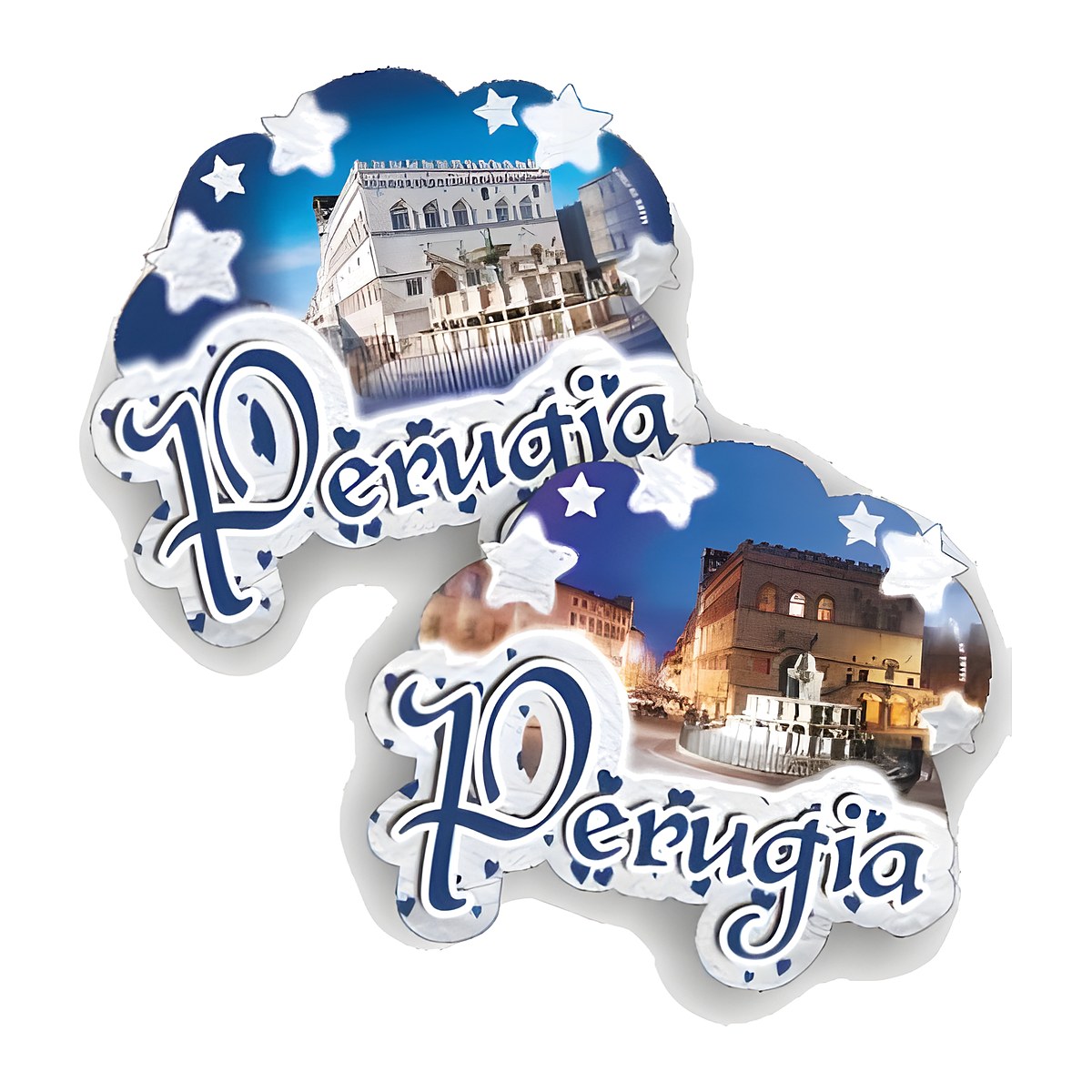 Calamita in resina Perugia nuvola stelle