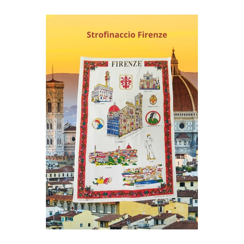 Strofinaccio in cotone Firenze colorata