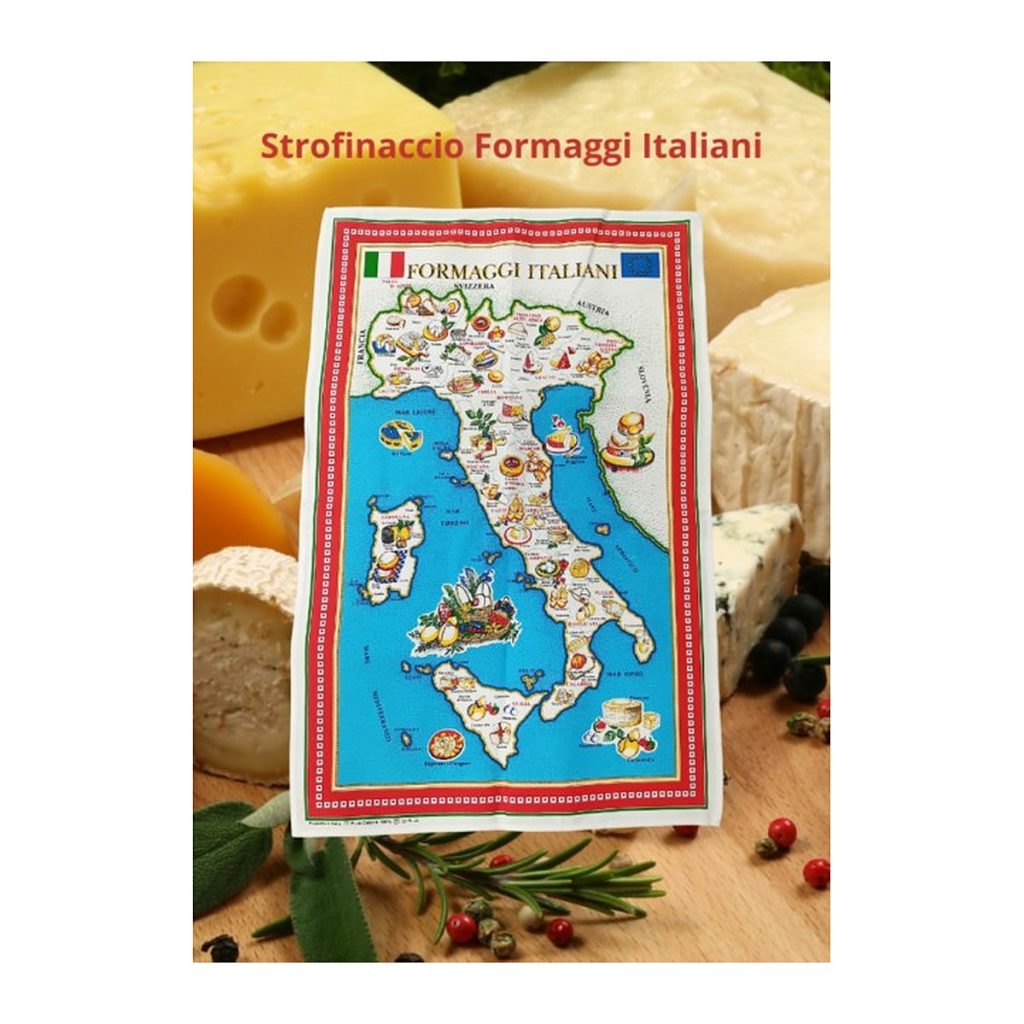 Strofinaccio in cotone Formaggi italiani