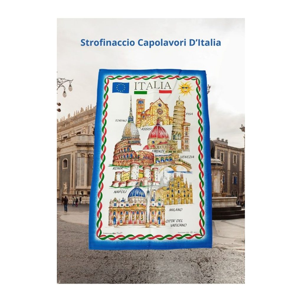 Strofinaccio in cotone Monumenti d'Italia