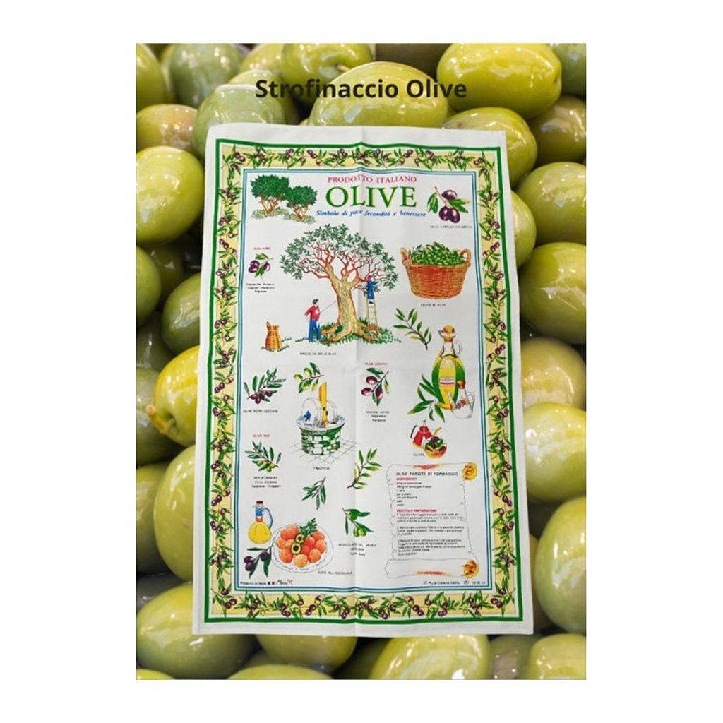 Strofinaccio in cotone Olive italiane